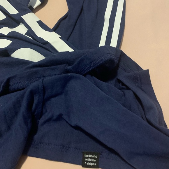 Blue “Three Stripe Life” Adidas Women’s Muscle Tee - Picture 4 of 7